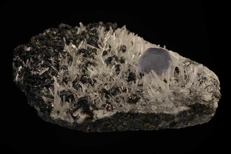 FLUORITE with QUARTZ and TETRAHEDRITE